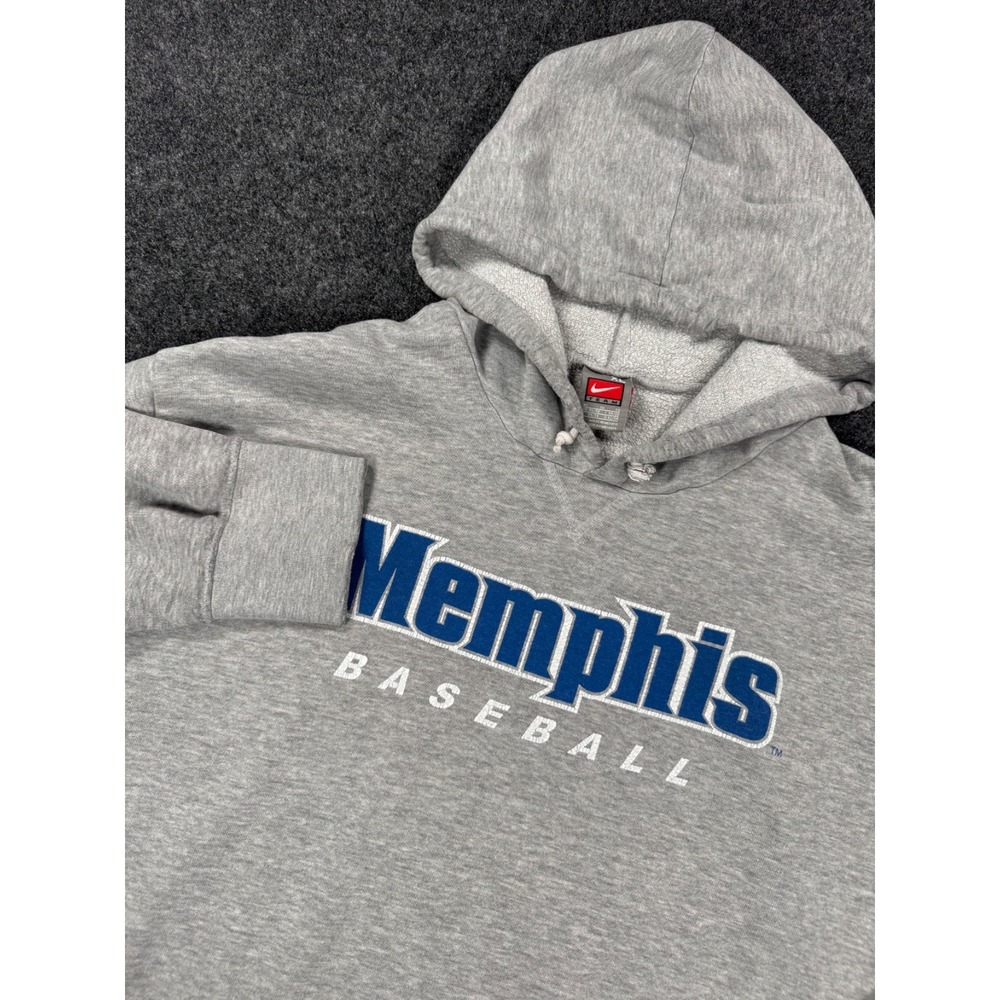 Nike Team Memphis Tigers Baseball Hoodie Gray XL College Pullover Sweatshirt